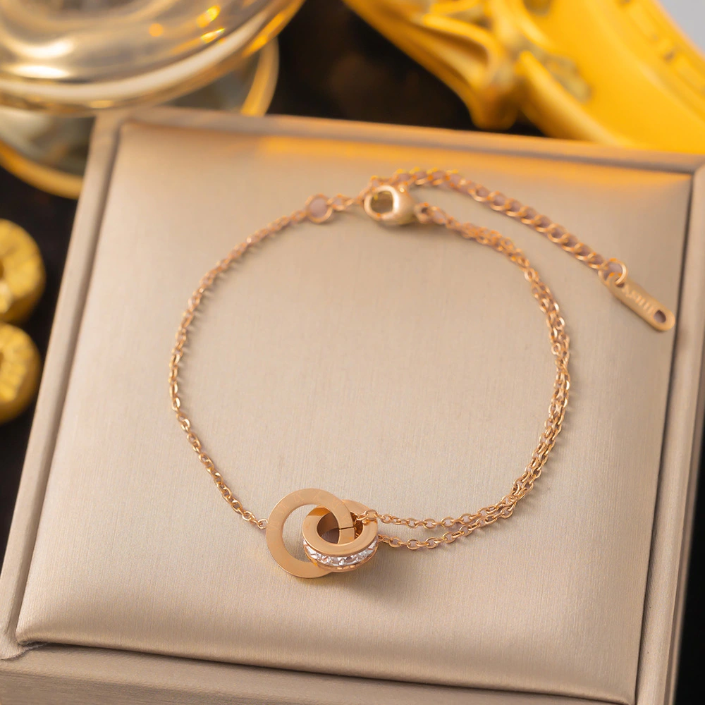 Fully Diamond-encrusted Titanium Steel Necklace For Women Light Luxury And Versatile