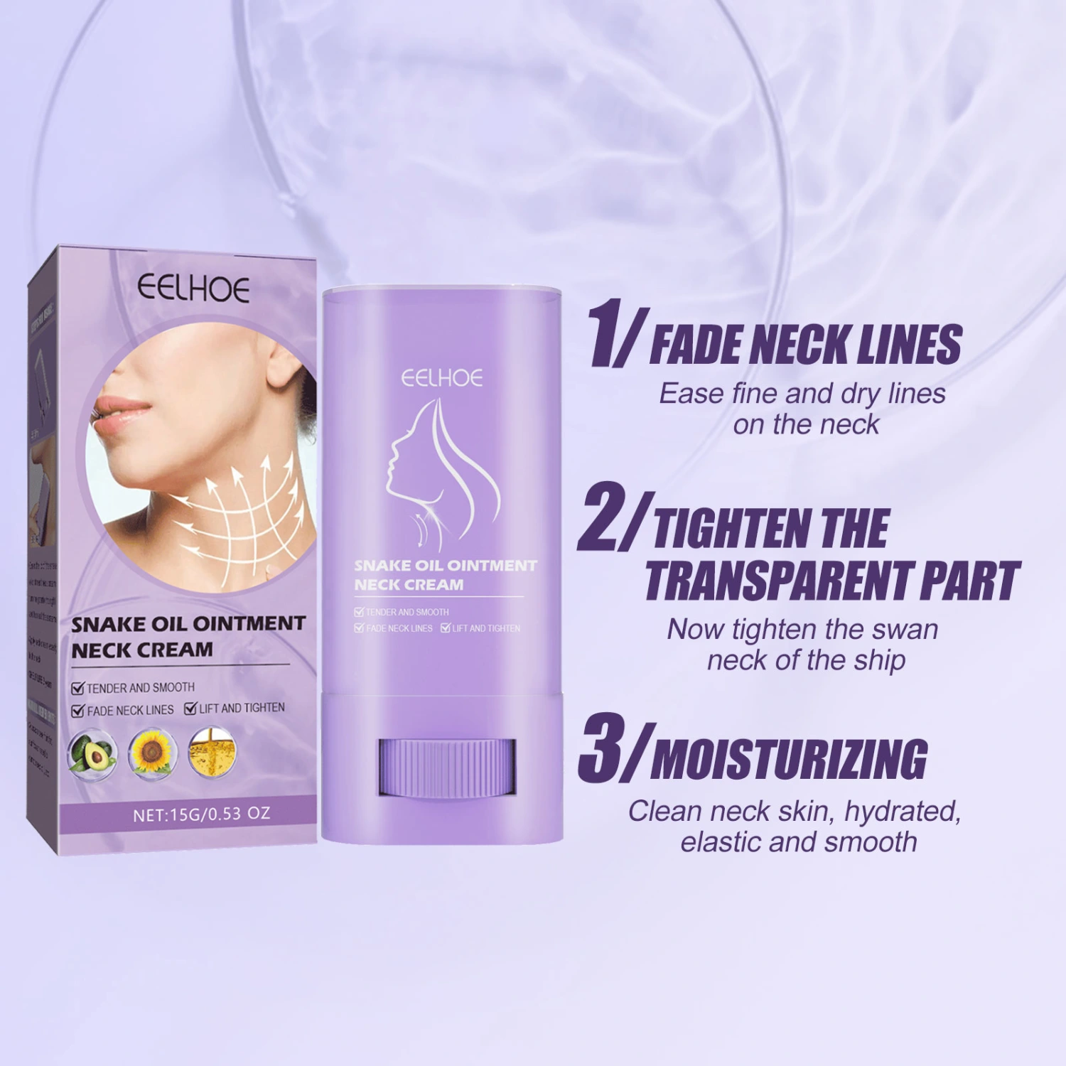Snake Oil Fade Neck Lines Fine And Smooth Lifting Water Moistening Beauty Neck Cream