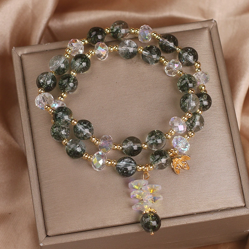 Crystal Bracelet Female Flower Pendant