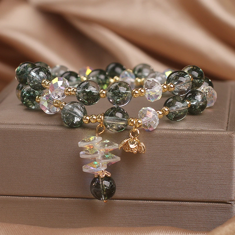 Crystal Bracelet Female Flower Pendant