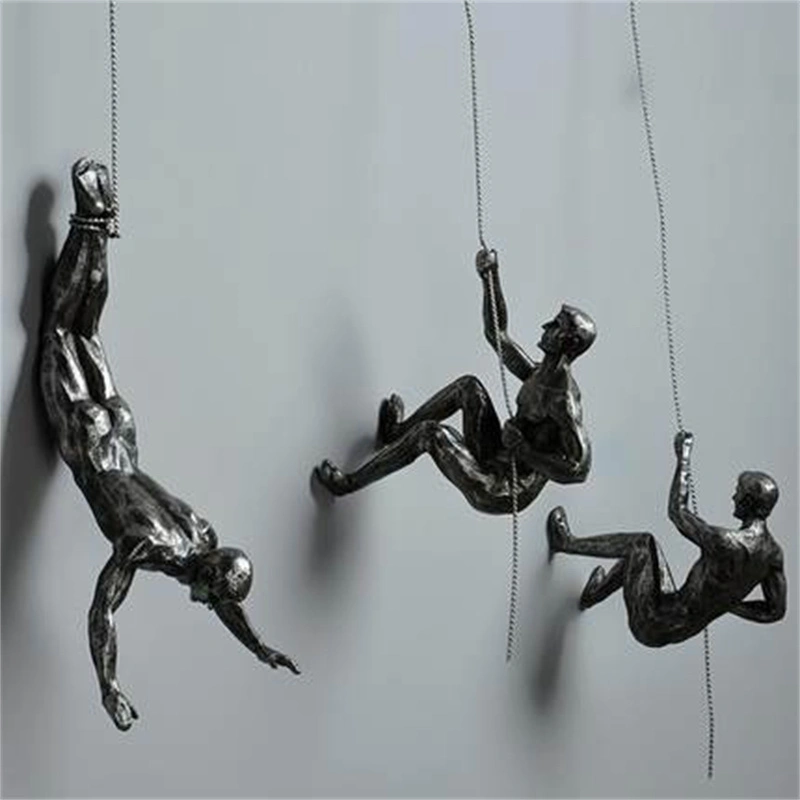 Retro American Industrial Style Climbing Figures Decorative Pendant