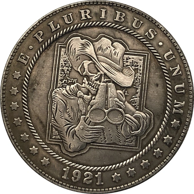 Antique-style Silver Dollar Coin Tramp Commemorative Coin