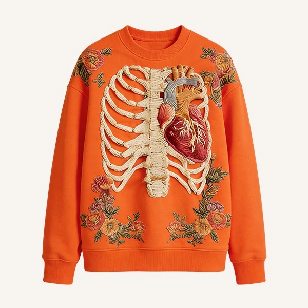 Fashion Casual Printed Polyester Sweater
