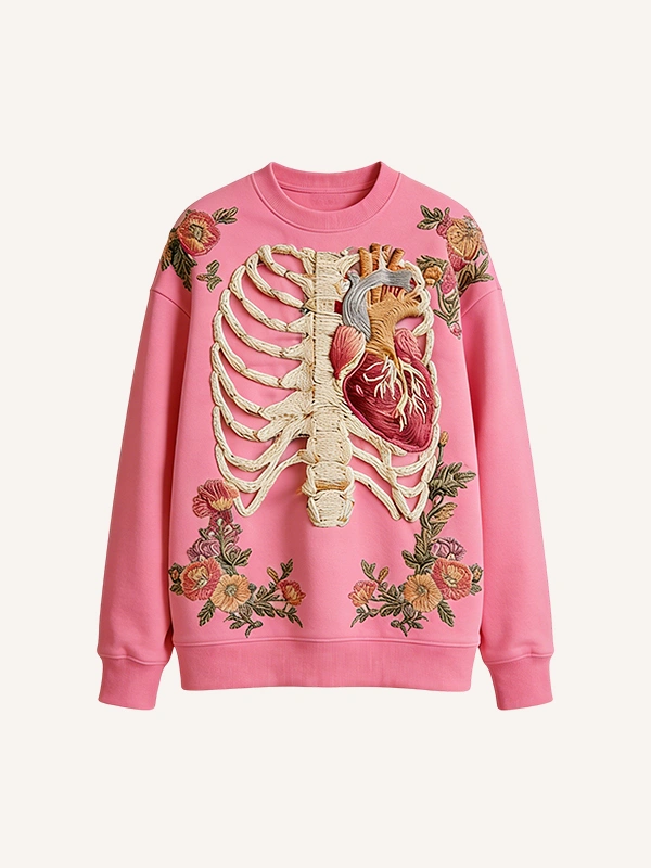 Fashion Casual Printed Polyester Sweater