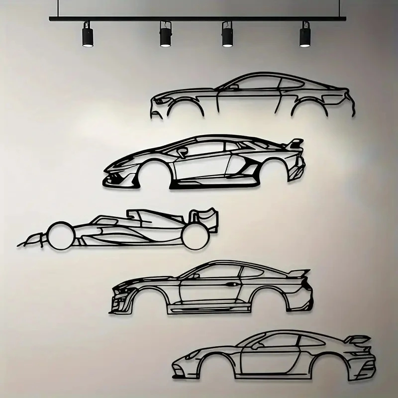 Racing Car Metal Wall Art Indoor Decorations
