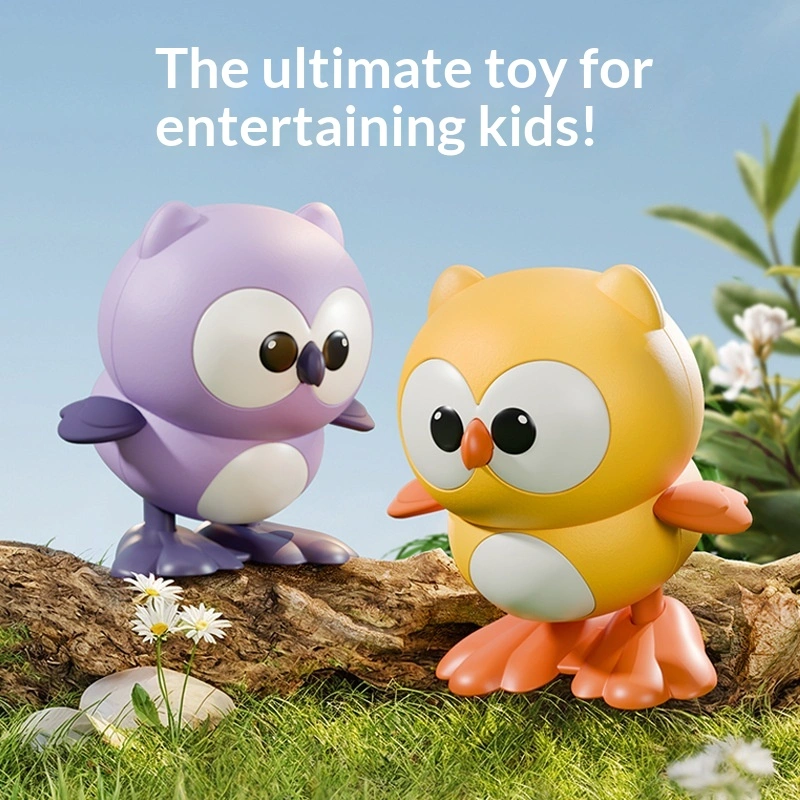 Infant And Toddler Jumping Chick And Owl Wind-Up Toy