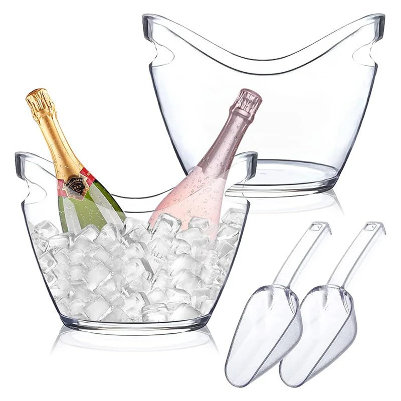4L Plastic Ice Treasure-Shape Ice Champagne Bucket
