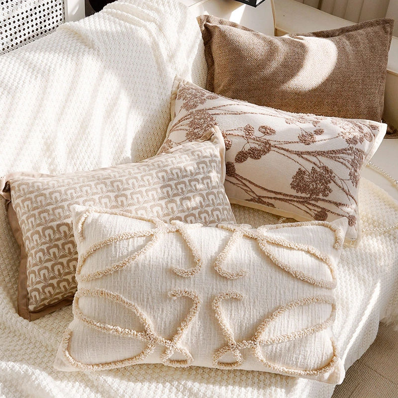 Sofa Cushion Creamy-style Living Room Bay Window And Bedside Throw Pillow Cover