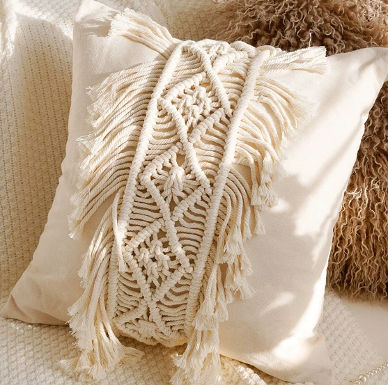 Sofa Cushion Creamy-style Living Room Bay Window And Bedside Throw Pillow Cover