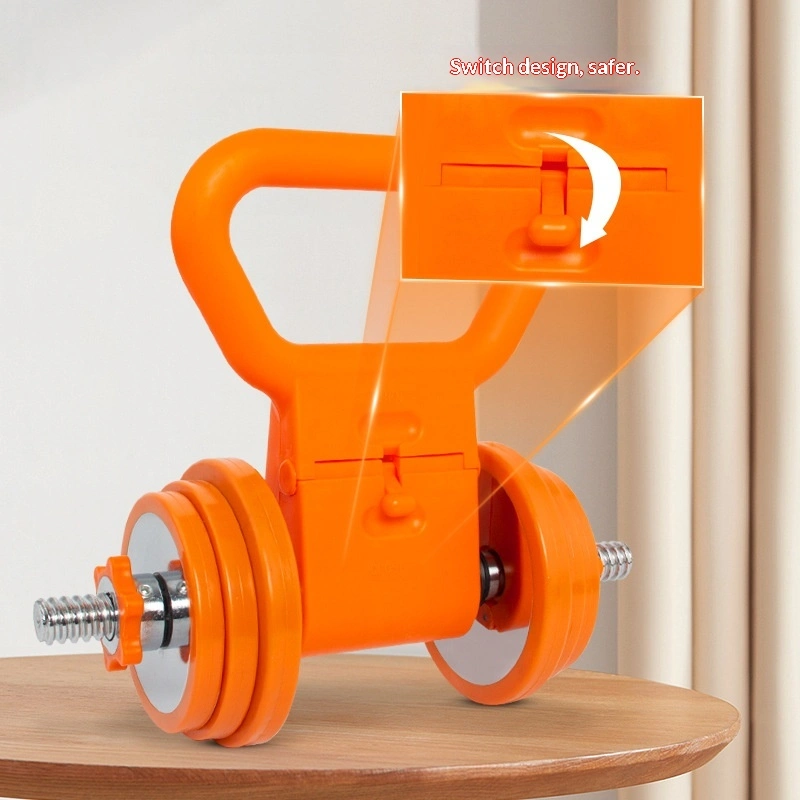 Fitness Kettlebell Dumbbell Handle Single-hole  Plate Grip Clamp
