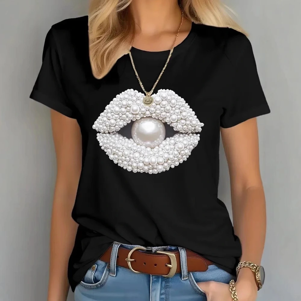 Printed Comfortable Casual T-shirt Pure Cotton