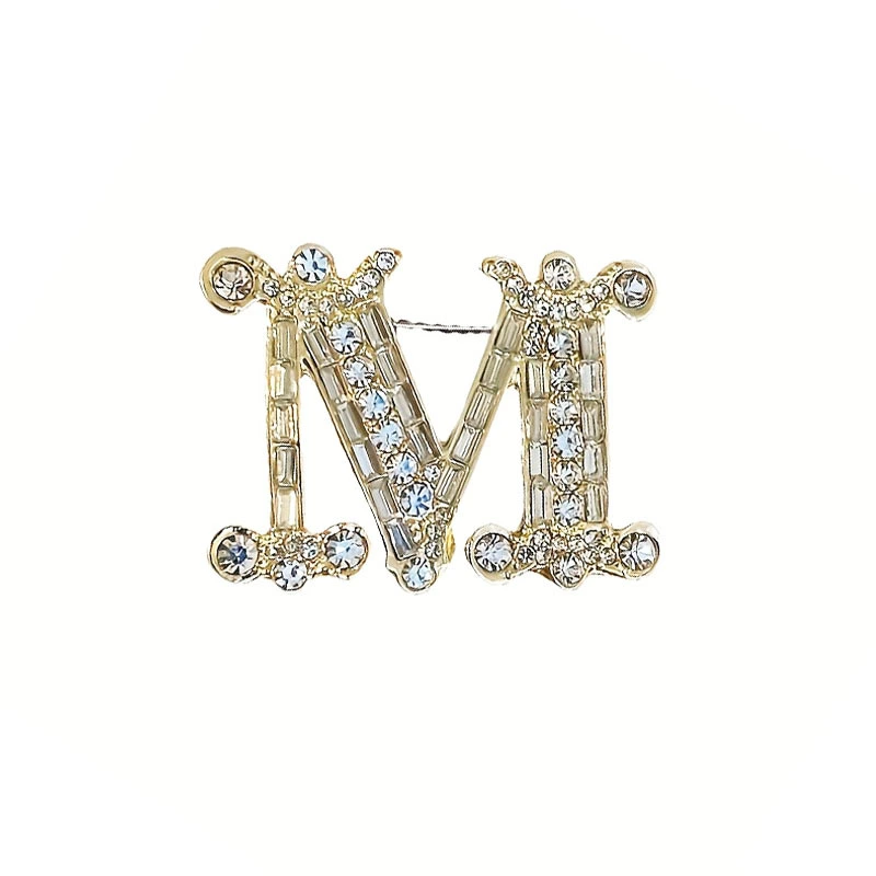 Fashionable, Light-Luxury Letter Charm Brooch