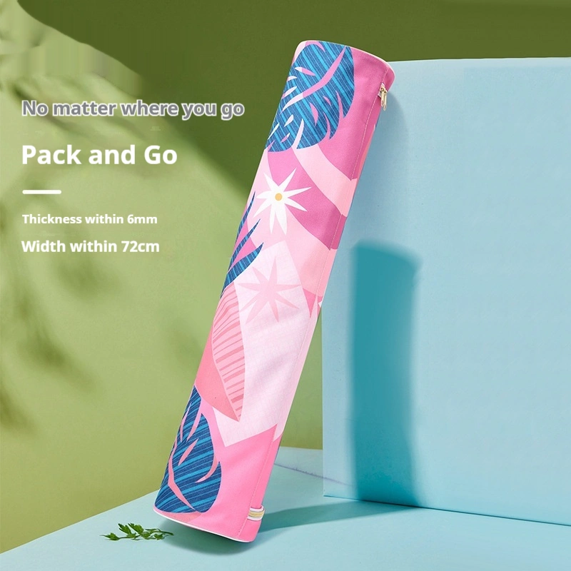 Portable Colored Printed Canvas Yoga Mat Bag