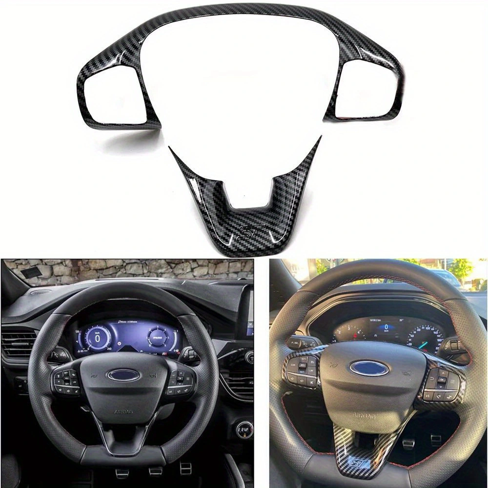 Carbon Fiber ABS Steering Wheel Interior Accessories