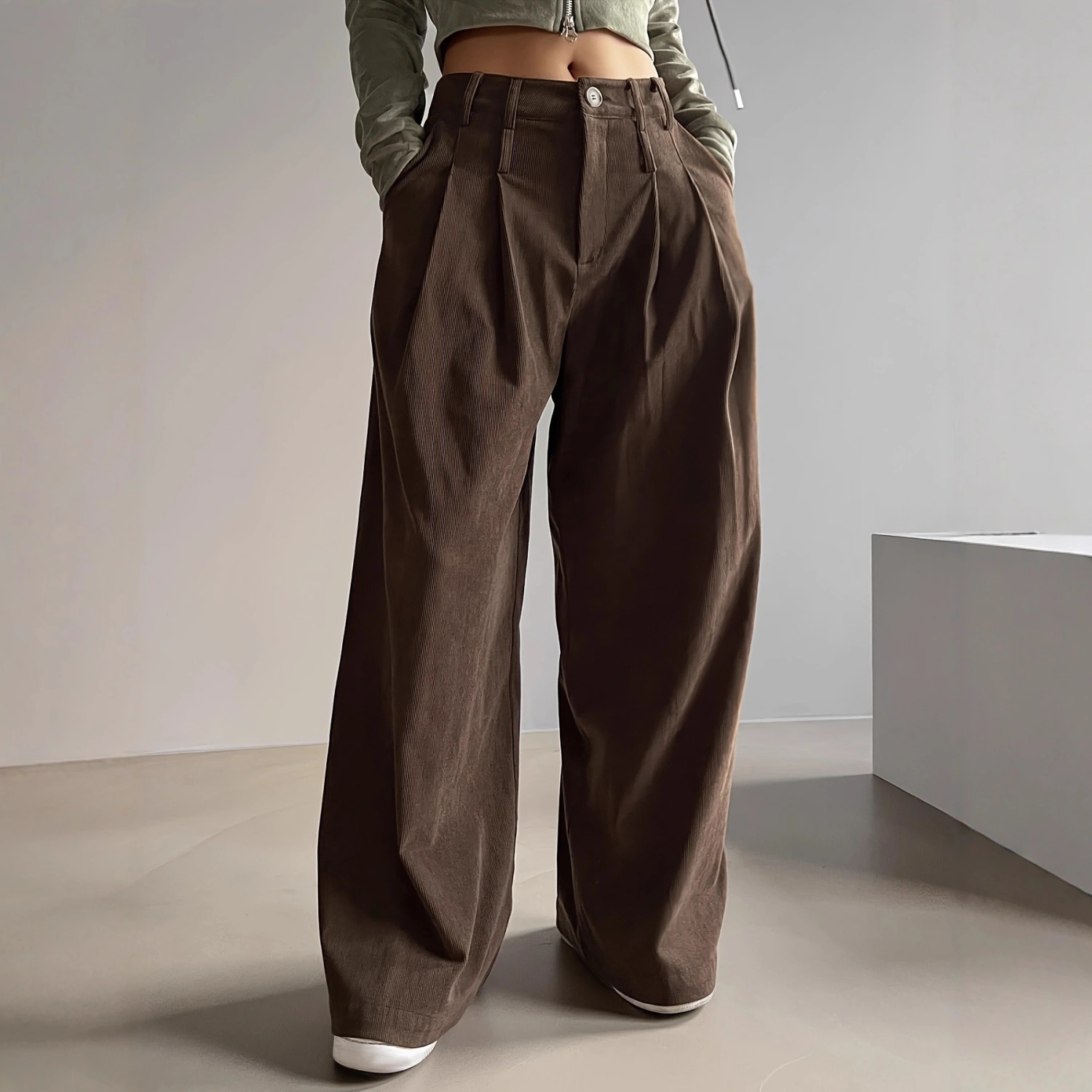 Women's High-waisted Draping Figure-flattering Pants