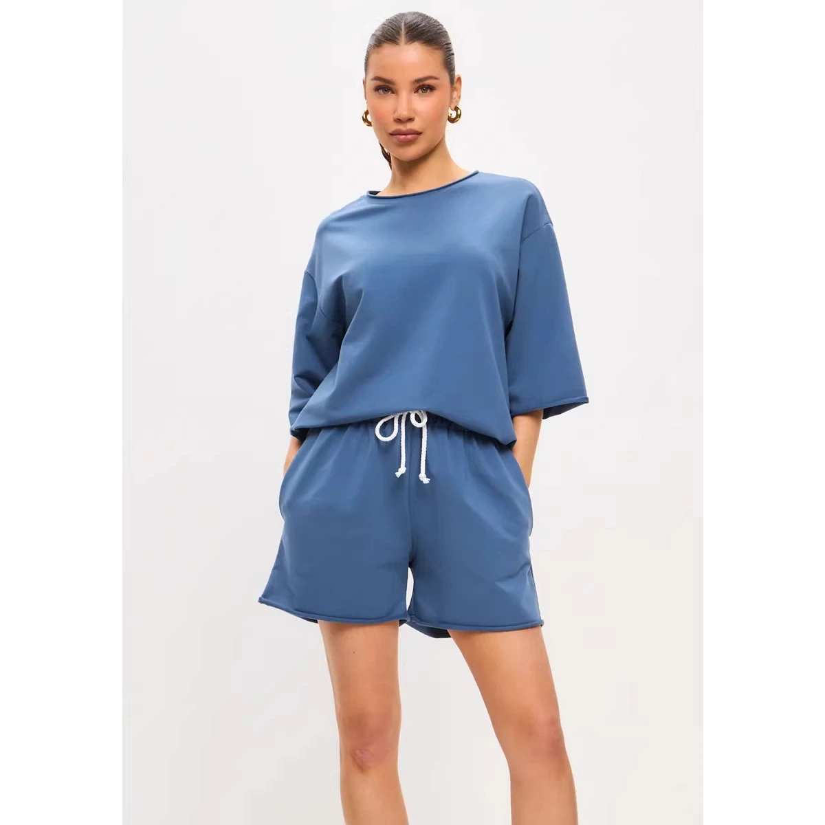 Solid-color Casual Sportswear Set For Women