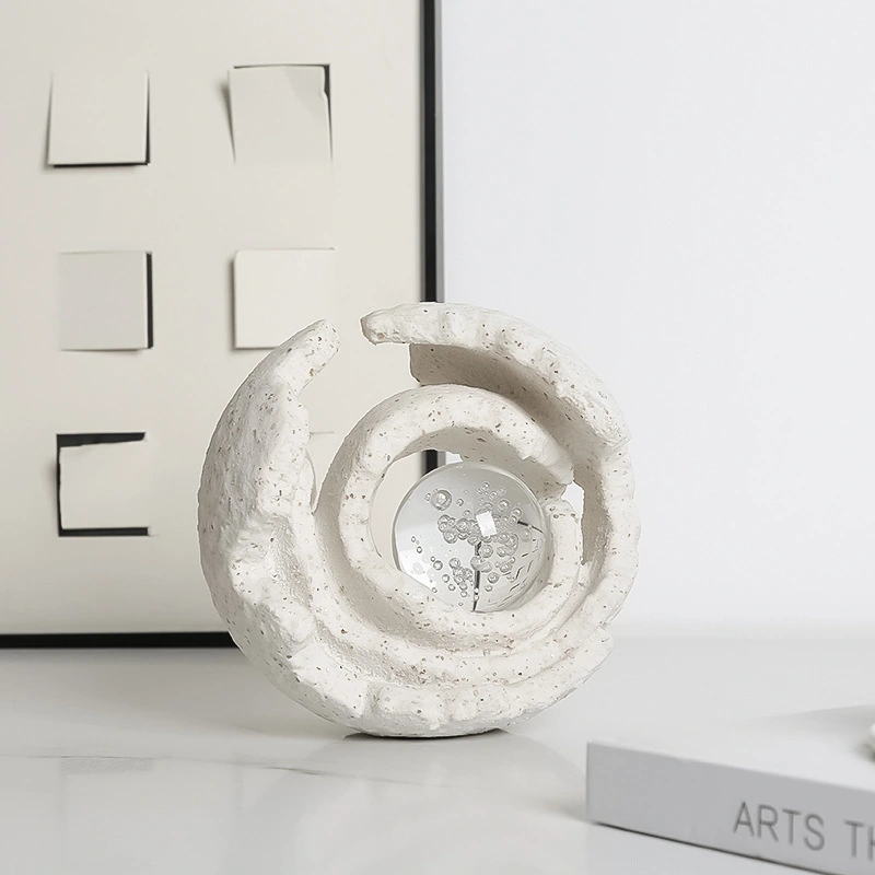 Wabi-Sabi Modern Home Abstract Art Circle And Void Ornament