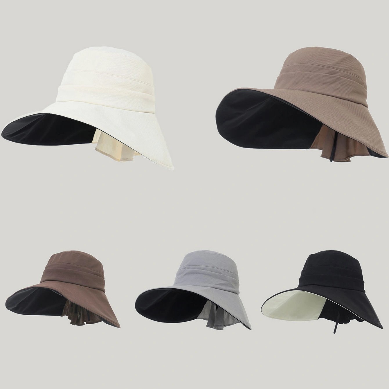 Cross-border Minimalist Light Board Vertical Stripe Wide-brimmed Sun Hat For Daily Outdoor Hiking And Climbing, Sun Protection Hat