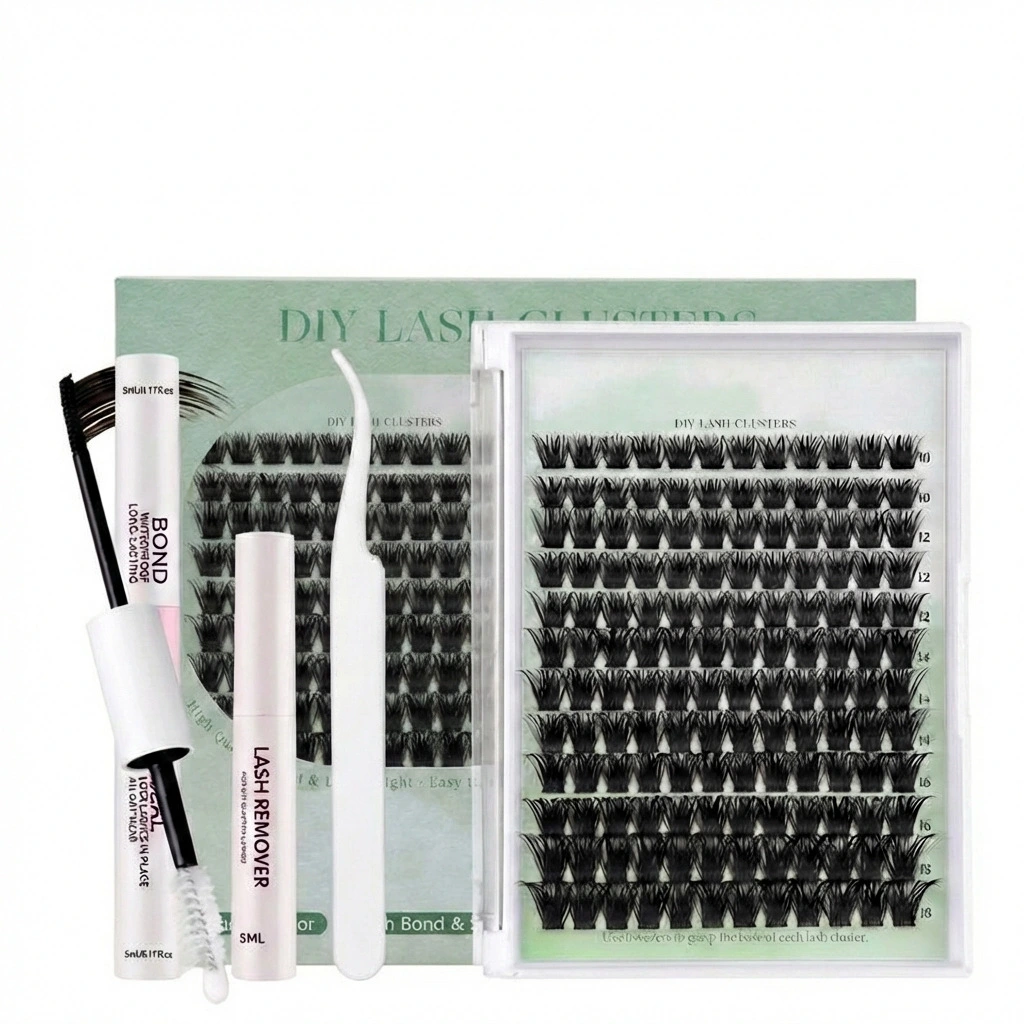 DIY Lash Clusters Kit Voluminous Curved Cross-Border False Eyelashes