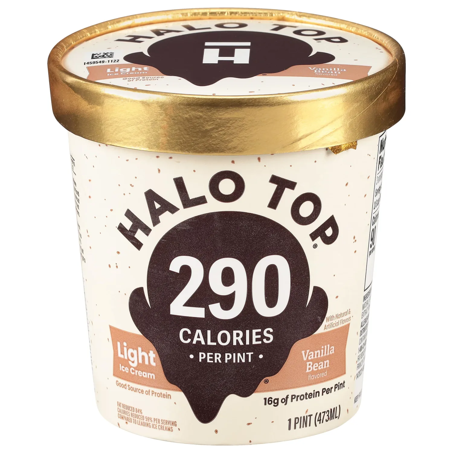 Halo Top Creamery, Vanilla Bean, 16 oz (Frozen)