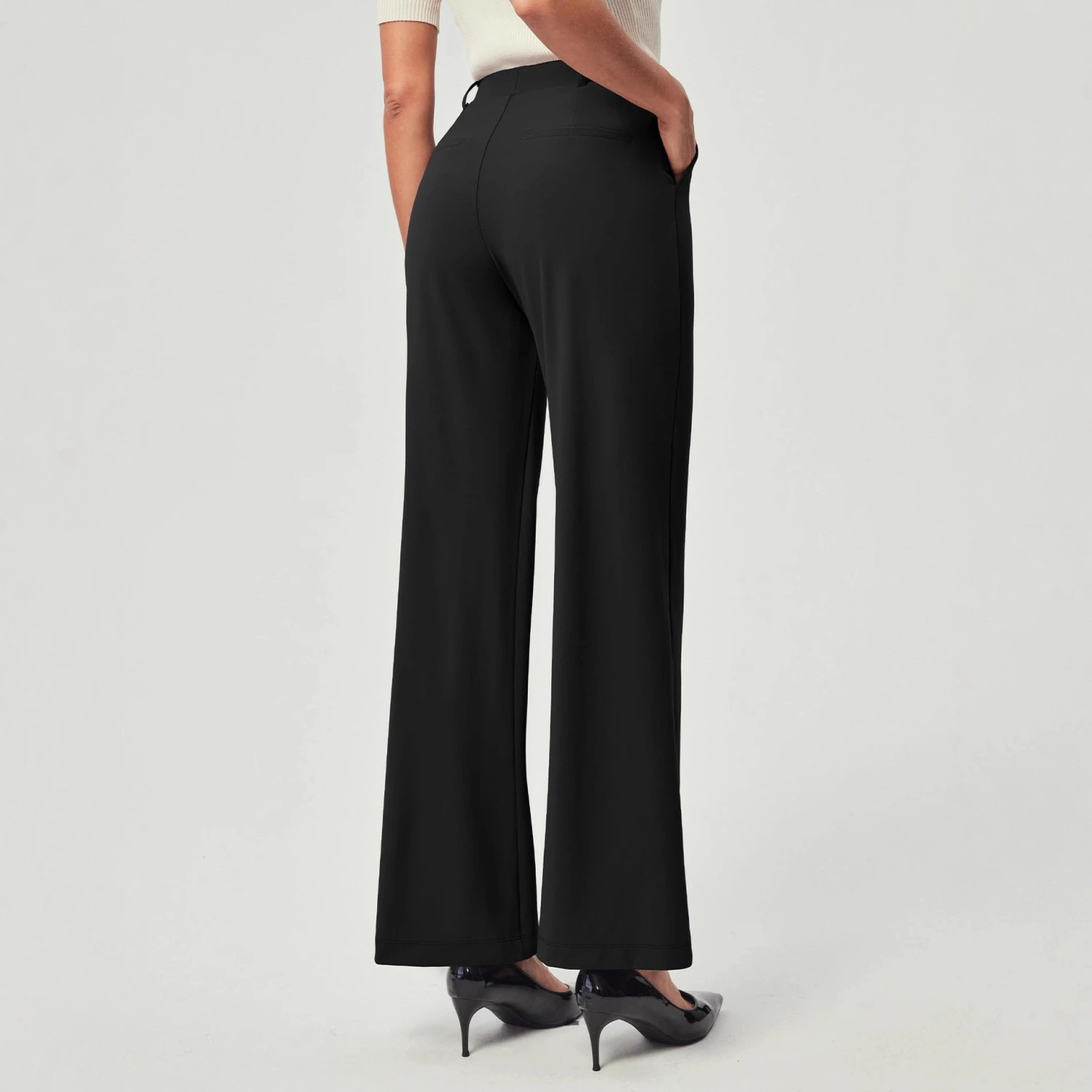 Womens High-Waisted Stretchy Work Business Casual Pants