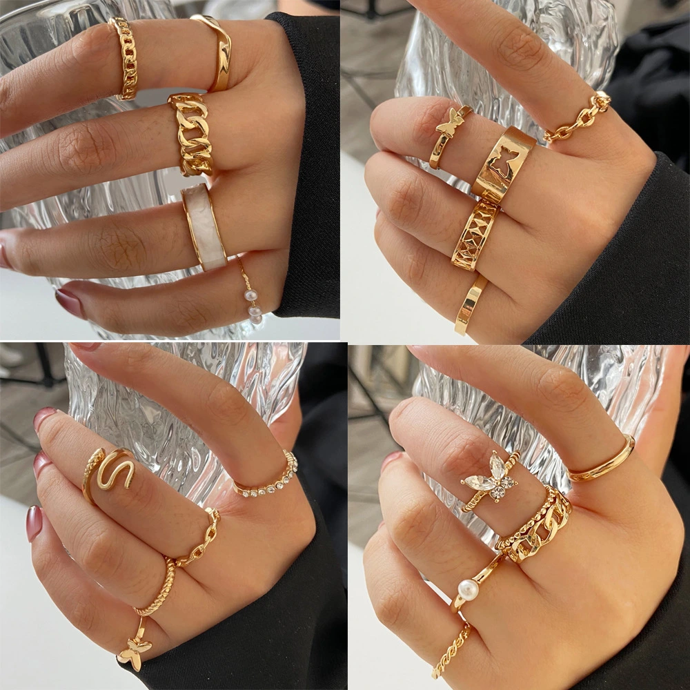 Creative Minimalist Elegant Womens Ring Set