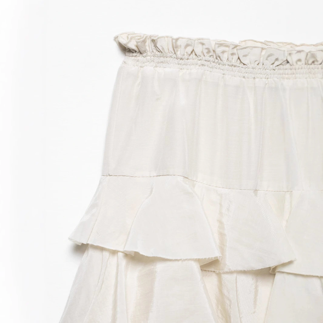 Women's Tiered-ribbon Decorated Cake-style Midi Skirt