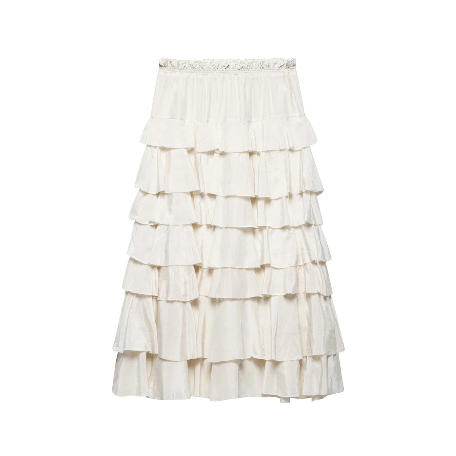Women's Tiered-ribbon Decorated Cake-style Midi Skirt