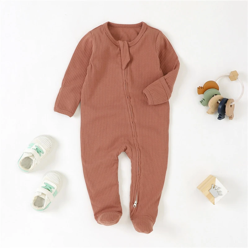 Baby Bodysuit Ribbed Fabric Romper
