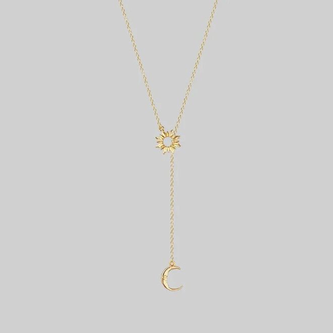 Female Sun Moon Lasso Necklace