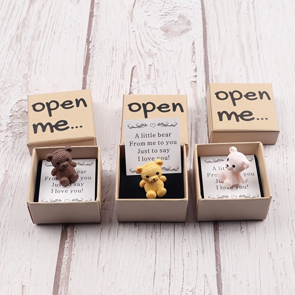 Plush Mini Bear, Mini Pocket Hugging Bear, Boxed Set