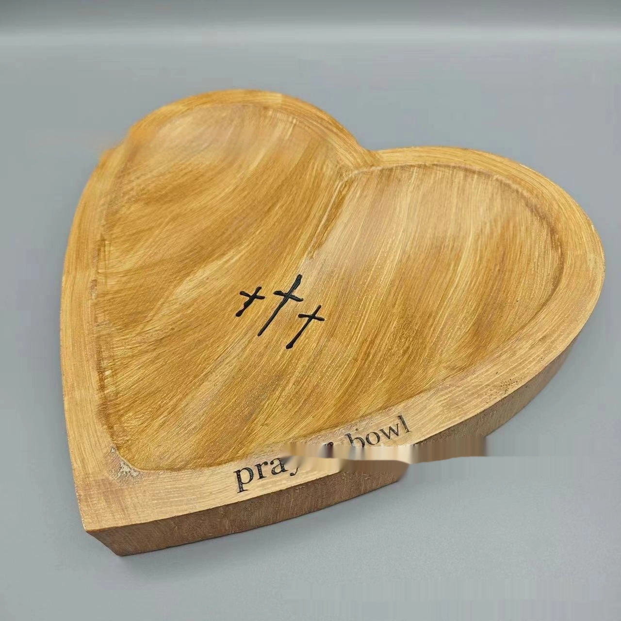 Personalized Heart-Shaped Prayer Bowl Resin Craft