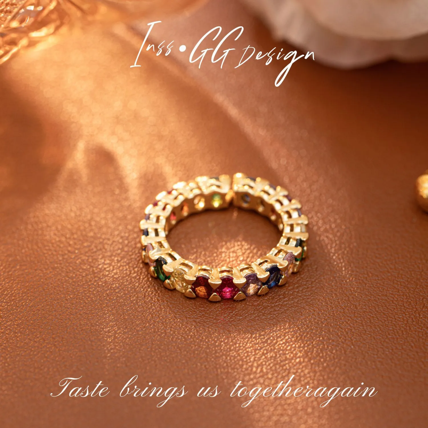 Creative Colorful Zircon Ring, Multicolor Ring For Women