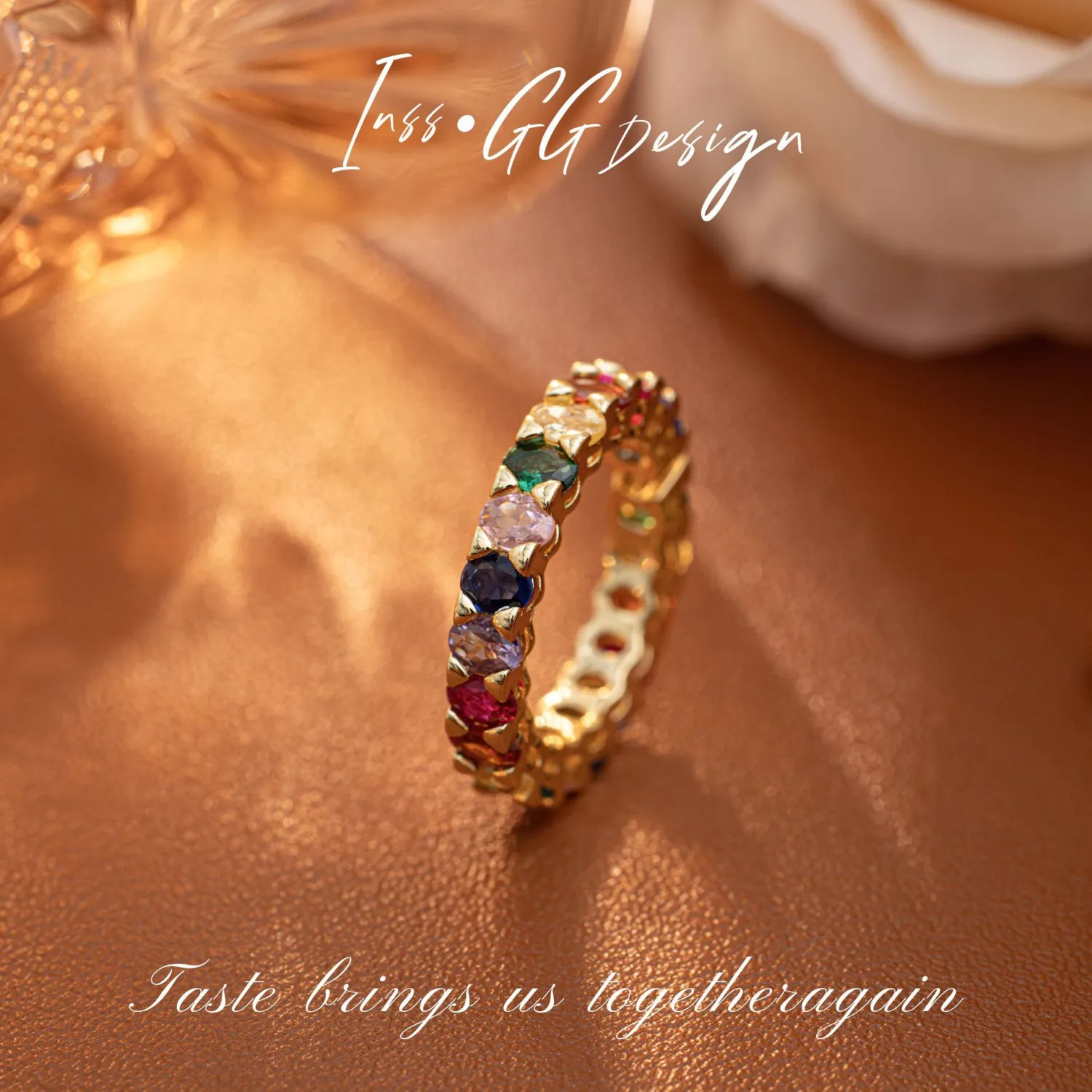 Creative Colorful Zircon Ring, Multicolor Ring For Women