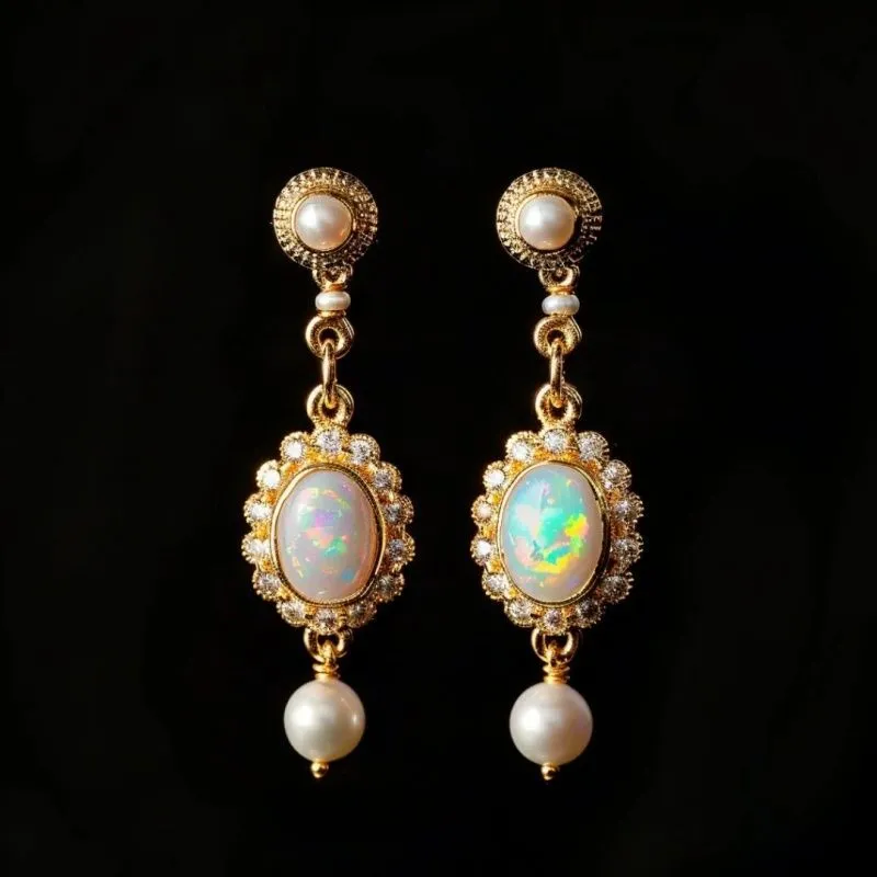 Fashionable Natural Freshwater Pearl Earrings For Women