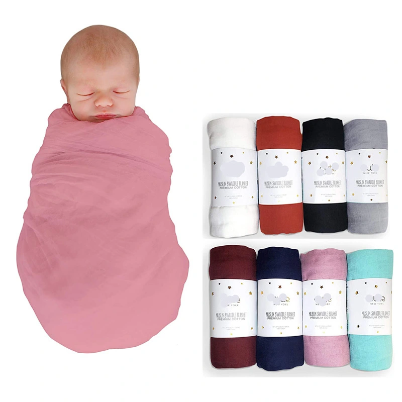 Solid-color Double-layer Gauze Bath Towel