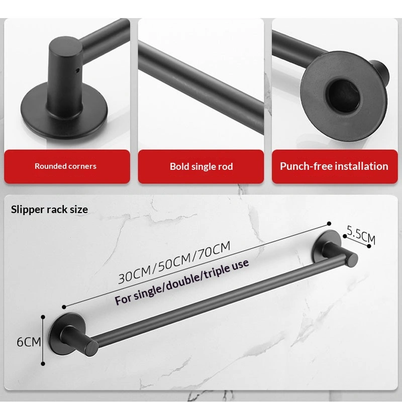 Bathroom Space Aluminum No-drill Hook