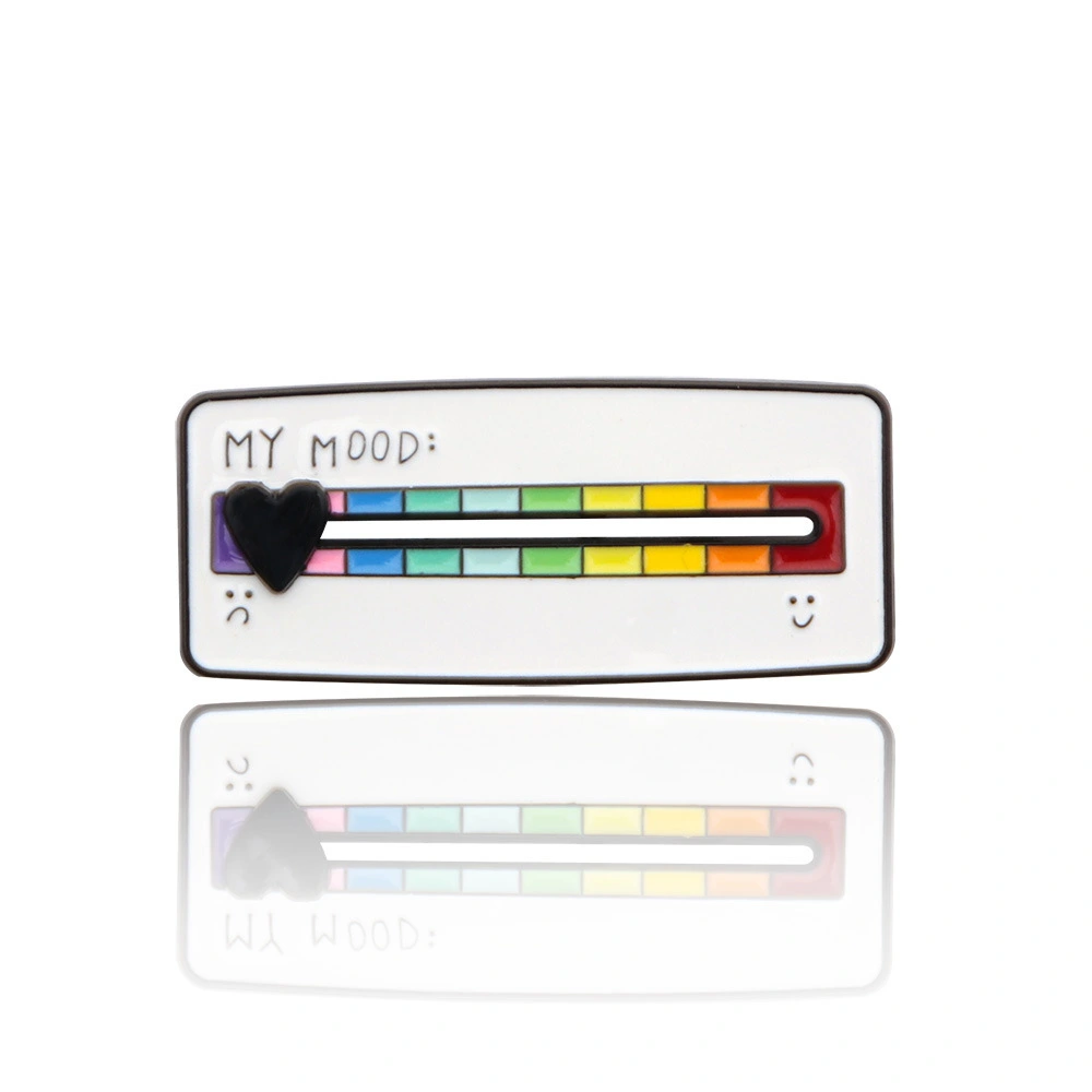 Battery-powered Mood Pin With A Sliding Lightning Bolt Brooch