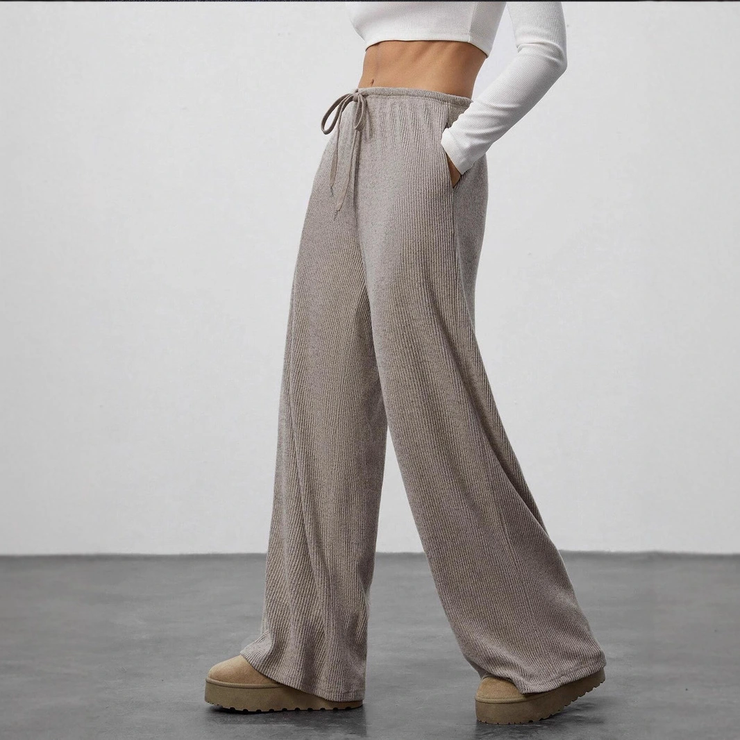 Women's Solid-color Casual Straight-leg Pants