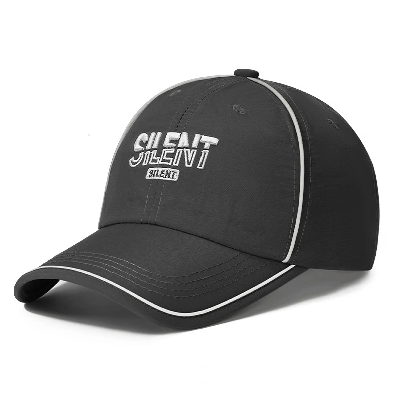 Cross-border Fashion New-style Fluorescent Strip Quick-drying Baseball Cap With Simple Embroidered Letters And Curved Brim Baseball Cap, Suitable For Daily Outings