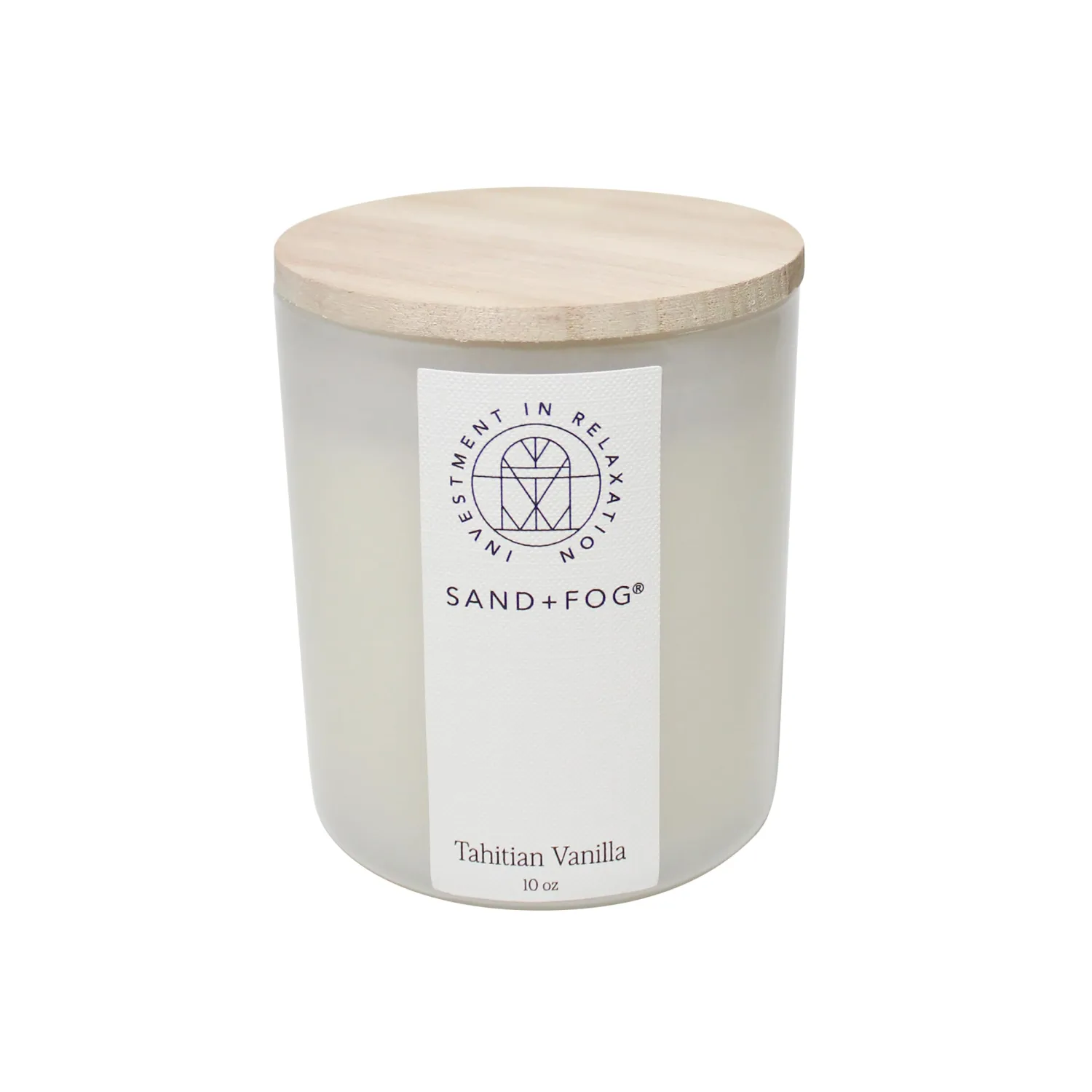 Sand + Fog Scented Candle - Tahitian Vanilla – Additional Scents and Sizes – 100% Cotton Lead-Free Wick - Luxury Air Freshening Jar Candles - Perfect Home Decor – 10oz