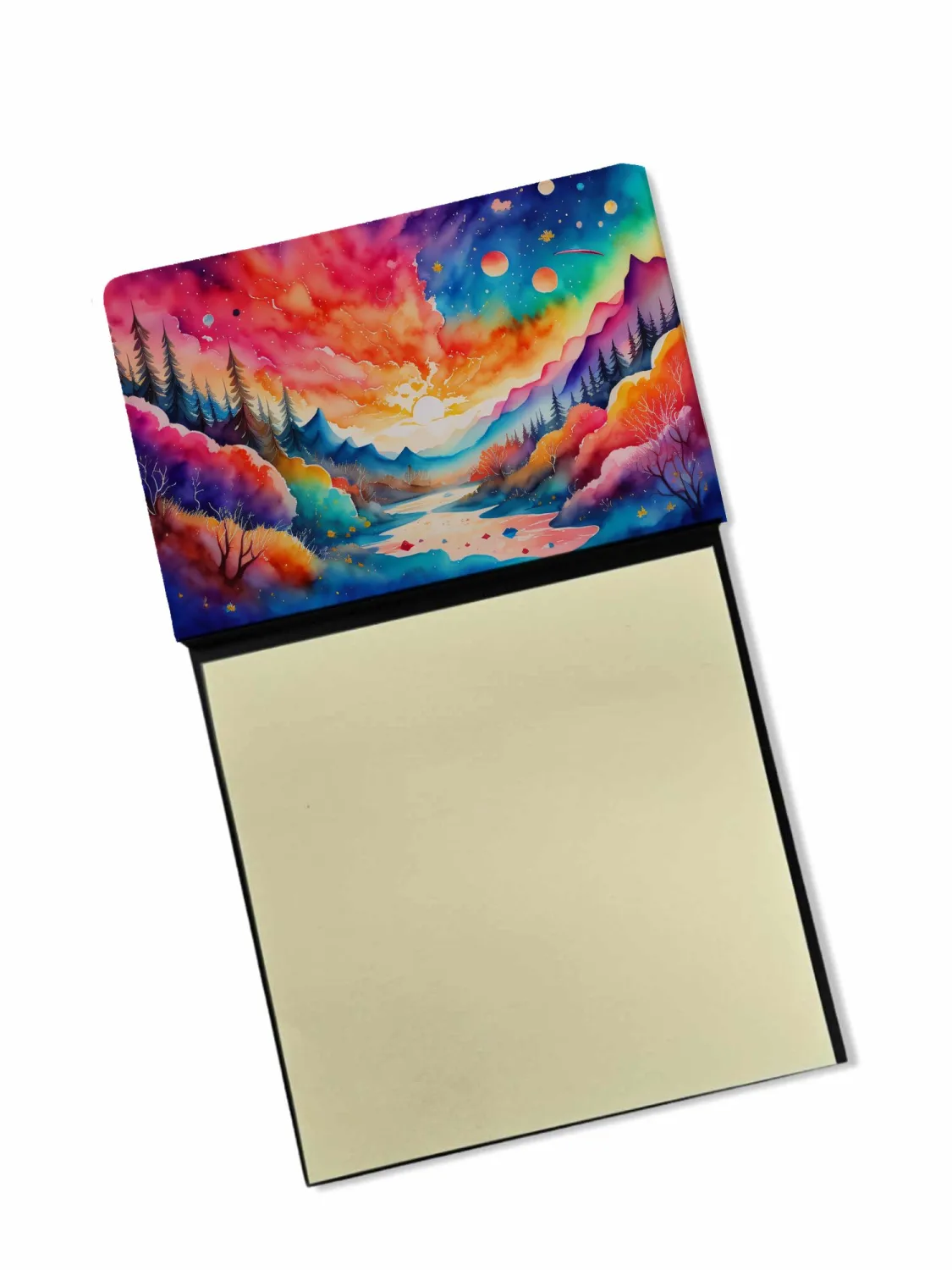 Caroline's Treasures Amaranths in Color Sticky Note Holder Refillable Dispenser Self-Sticky Note Pads, Memo Pads Blank Desk Accessories