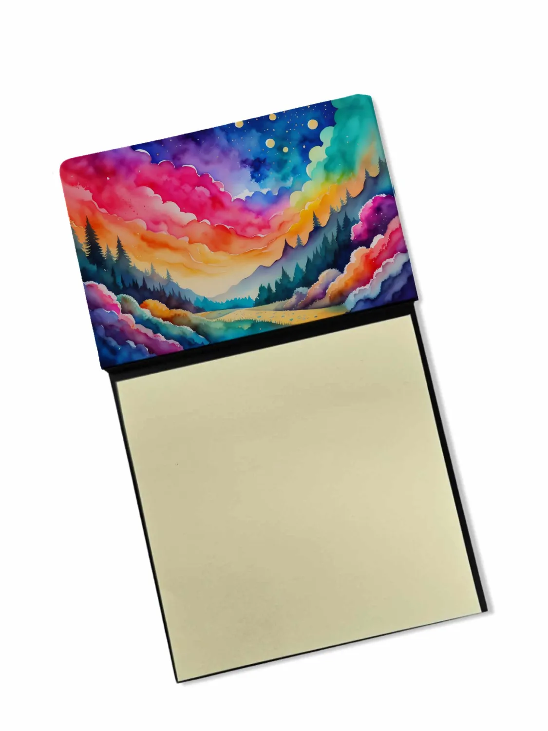 Caroline's Treasures Dusty Miller in Color Sticky Note Holder Refillable Dispenser Self-Sticky Note Pads, Memo Pads Blank Desk Accessories