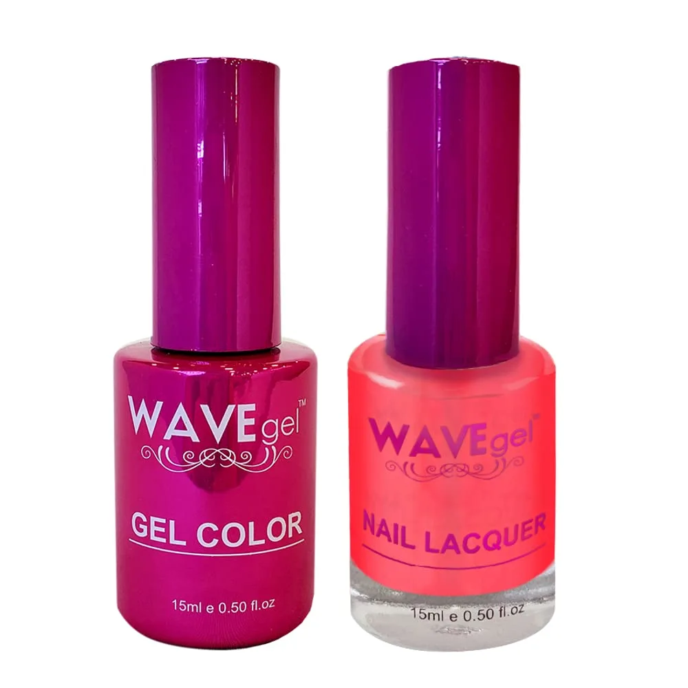 WAVEGEL Soak-Off Gel & Nail Lacquer Matching Duo Set - Princess Collection - #101 Amaranth I 0.5 Oz