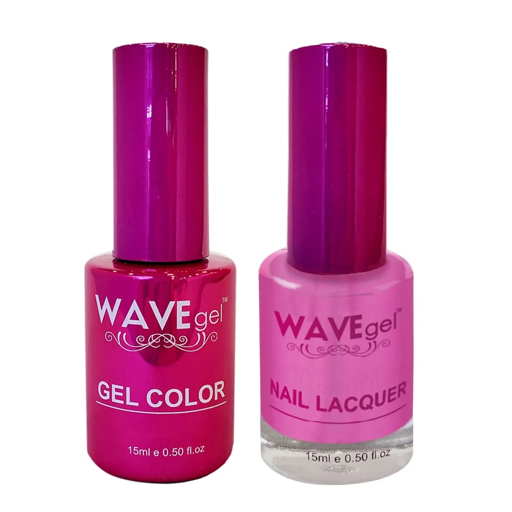 WAVEGEL Soak-Off Gel & Nail Lacquer Matching Duo Set - Princess Collection - #77 Pink Snow I 0.5 Oz