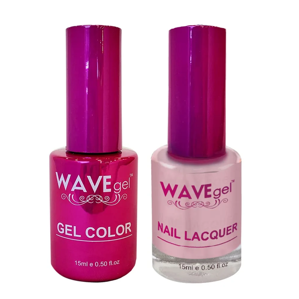 WAVEGEL Soak-Off Gel & Nail Lacquer Matching Duo Set - Princess Collection - #16 Scanty I 0.5 Oz