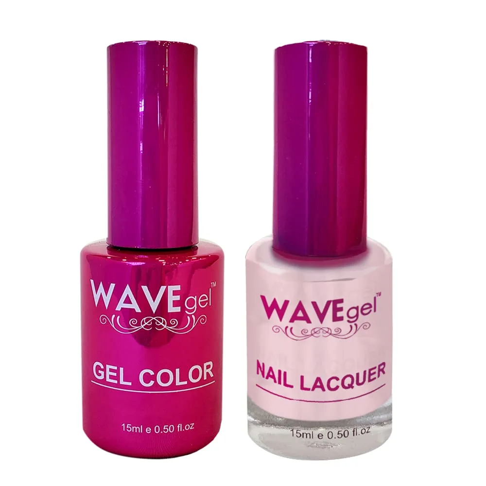 WAVEGEL Soak-Off Gel & Nail Lacquer Matching Duo Set - Princess Collection - #19 Daisy Porcelain I 0.5 Oz