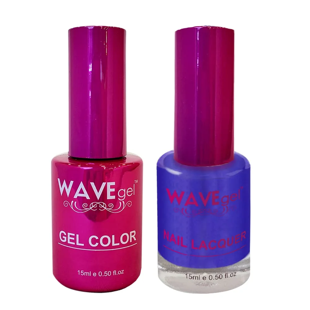 WAVEGEL Soak-Off Gel & Nail Lacquer Matching Duo Set - Princess Collection - #58 Imperial Blue I 0.5 Oz