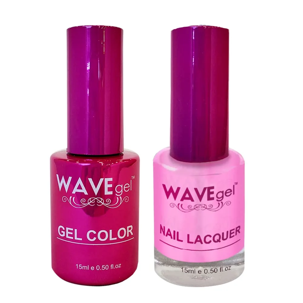 WAVEGEL Soak-Off Gel & Nail Lacquer Matching Duo Set - Princess Collection - #81 Blush Lipstick I 0.5 Oz