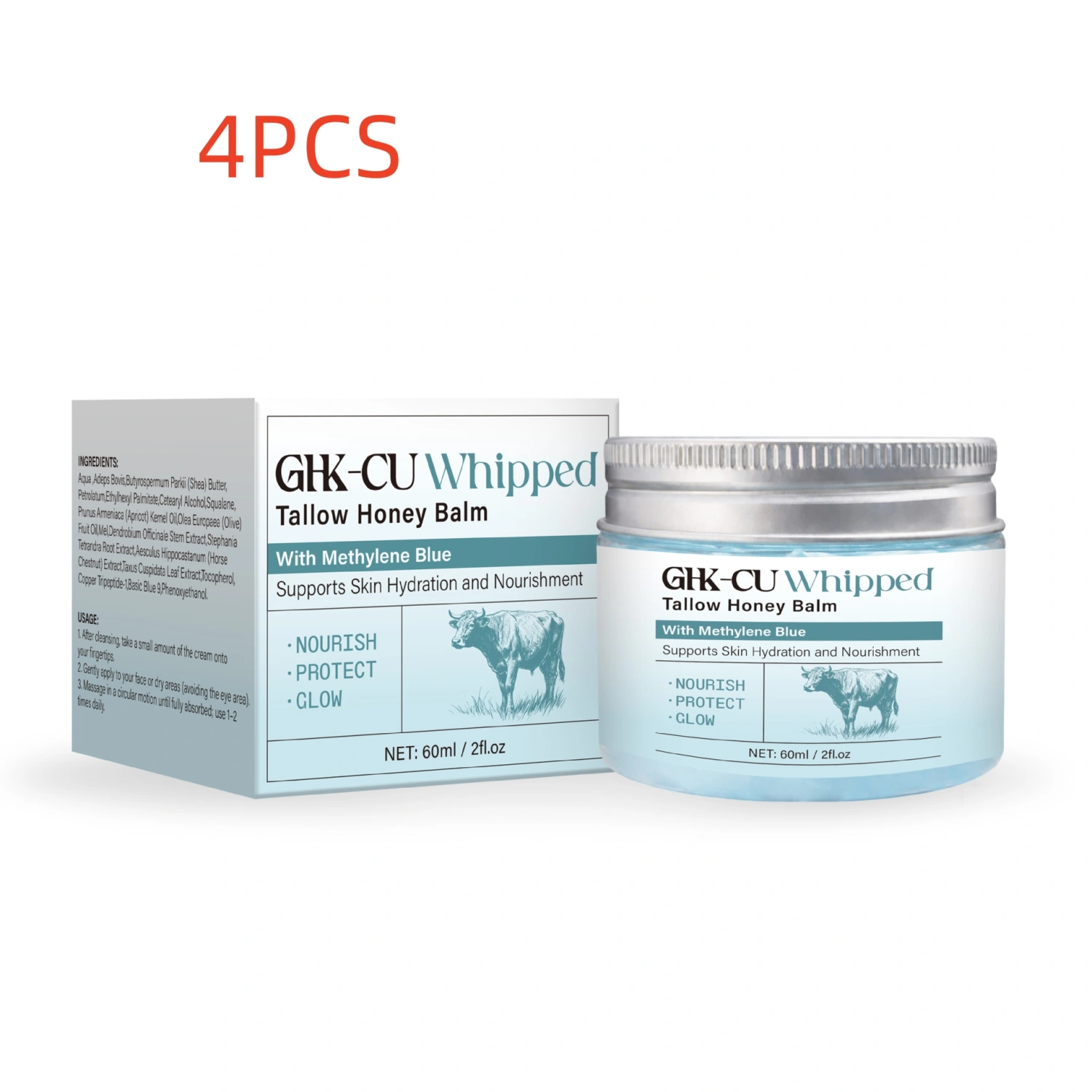 Beef Tallow Honey Repair Cream 60g